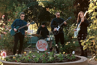 The Lucky Shots filming their music video Politics