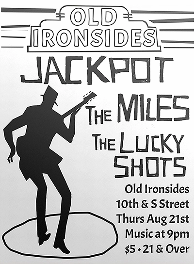The Lucky Shots at Old Ironsides, Sacramento – August 2003 poster