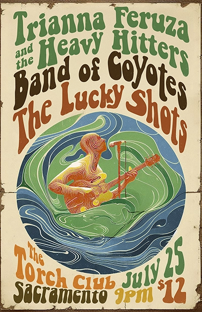 The Lucky Shots at Torch Club, Sacramento – July 2025 poster